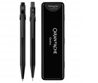 Zestaw długopis 849 i ołówek 844 CARAN D'ACHE Black Code, w etui, czarny