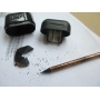 School kit KEYROAD Black Pencil Set, 2x black pencil + eraser + sharpener, blister, black
