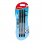 Pen KEYROAD Ball Pen Soft Jet, soft grip, 0.7mm, 3 pcs, blister, black