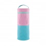 Pencil case KEYROAD, tube, double lock, handle, color mix