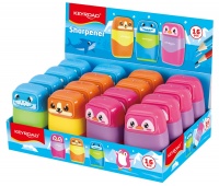 Temper&oacute;wka plastikowa z gumką KEYROAD, podw&oacute;jna, display, mix kolor&oacute;w