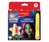 Kredki do malowania twarzy KEYROAD Luminious, fluorescencyjne, 6 szt., mix kolorów