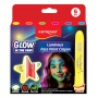 Kredki do malowania twarzy KEYROAD Luminious, fluorescencyjne, 6 szt., mix kolorów, Plastyka, Artykuły szkolne