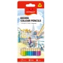 Pencil crayons KEYROAD, triangular, 4mm, 12 pcs, color mix