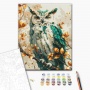 Paint by numbers BRUSHME, 40x50 cm, gold, emerald owl, 1 pc, in a box