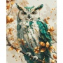 Paint by numbers BRUSHME, 40x50 cm, gold, emerald owl, 1 pc, in a box