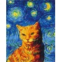Paint by numbers BRUSHME, 40x50 cm, cat in the starry night, 1 pc, in a box