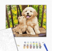 Paint by numbers BRUSHME, 40x50 cm, little friends, 1 pc, in a box