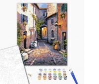Paint by numbers BRUSHME, 40x50 cm, quiet street, 1 pc, in a box