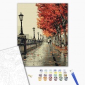 Paint by numbers BRUSHME, 40x50 cm, autumn boulevard, 1 pc, in a box