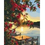 Paint by numbers BRUSHME, 40x50 cm, sunset on the pier, 1 pc, in a box