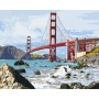 Malowanie po numerach BRUSHME, 40x50 cm, most San Francisco, 1 szt., w pudełku, Produkty kreatywne, Artykuły szkolne