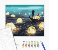 Malowanie po numerach BRUSHME, 40x50 cm, księżycowy spacer, 1 szt., w pudełku