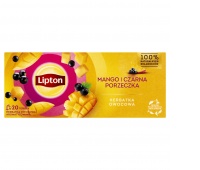 Herbata LIPTON owocowa, mango i czarna porzeczka, 20 torebek
