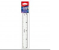 Plastic ruler KEYROAD Luminious, fluorescent, , 20cm, pendant, transparent