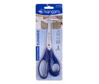 Office scissors KANGARO, 21cm, for right-handers, blister, mix colors