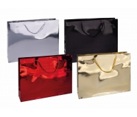 Gift bag DONAU HOME, laminated, 40x30x10cm, all year round, with handle, mix colors