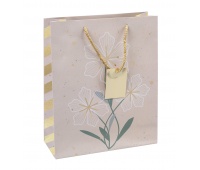 Torebka na prezenty DONAU HOME, laminowana, 25x30x10cm, całoroczna, sznurek, mix wzorów