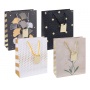 Torebka na prezenty DONAU HOME, laminowana, 25x30x10cm, całoroczna, sznurek, mix wzorów, Torby prezentowe, Koperty i akcesoria do wysyłek