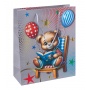 Gift bag DONAU HOME, laminated, 25x30x10cm, children's, string, mix patterns