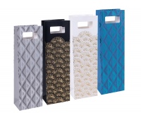 Liquor bag DONAU HOME, laminated, 12x41,5x8cm, all year round, with handle, mix patterns