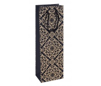 Liquor bag DONAU HOME, laminated, 12x35,5x8cm, all year round, string, mix patterns