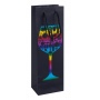Liquor bag DONAU HOME, laminated, 12x35,5x8cm, all year round, string, mix patterns