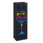 Liquor bag DONAU HOME, laminated, 12x35,5x8cm, all year round, string, mix patterns