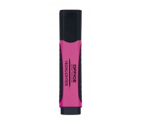 Zakreślacz OFFICE PRODUCTS z gumowym uchwytem, 2-5mm, różowy