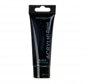 Farba akrylowa KEYROAD, 75ml, tubka, czarna