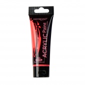 Farba akrylowa KEYROAD, neonowa, 75ml, tubka, czerwona
