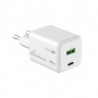 Ładowarka MEDIARANGE 45W, szybkie ładowanie, 1xUSB-C + 1xUSB-A, biały, Złącza i adaptery, Akcesoria komputerowe