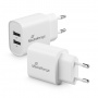 Adapter MEDIARANGE 12W, fast charging, 2xUSB-A, white