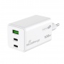 Adapter MEDIARANGE 100W, szybkie ładowanie, 2xUSB-C + 1xUSB-A, biały, Złącza i adaptery, Akcesoria komputerowe
