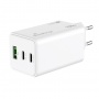 Adapter MEDIARANGE 100W, szybkie ładowanie, 2xUSB-C + 1xUSB-A, biały, Złącza i adaptery, Akcesoria komputerowe