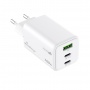 Adapter MEDIARANGE 100W, szybkie ładowanie, 2xUSB-C + 1xUSB-A, biały, Złącza i adaptery, Akcesoria komputerowe