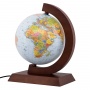 Political-physical globe GŁOWALA, illuminated, wooden frame, dia. 250mm, in a box, with AR application