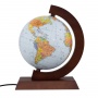 Political-physical globe GŁOWALA, illuminated, wooden frame, dia. 250mm, in a box, with AR application