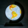 Political-physical globe GŁOWALA, illuminated, wooden frame, dia. 250mm, in a box, with AR application