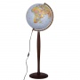 Political-physical globe GŁOWALA, illuminated, wooden high foot, dia. 420mm, in a box, with AR application