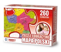 Puzzle edukacyjne GŁOWALA, mapa Polski, 260 elementów, 60x40cm
