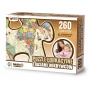 Educational puzzle GŁOWALA, map with explorer routes, 260 elements, 60x40cm