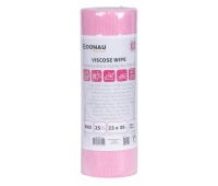 All-purpose cloths DONAU HOME, with viscose 70%, roll, max, 23x39cm, 25 leaves, pink