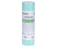 All-purpose cloths DONAU HOME, with viscose 70%, roll, wave, 23x39cm, 25 leaves, green