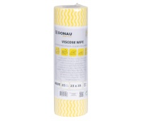 All-purpose cloths DONAU HOME, with viscose 70%, roll, wave, 23x39cm, 25 leaves, gold