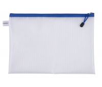Torebka DONAU Zipper Bag, A4, 343x246 mm, EVA, z suwakiem, niebieska