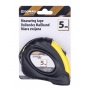 Miarka metalowa DONAU SAFETY, zwijana, 18mmx5m, blister, czarno-żółta