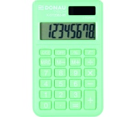 Kalkulator kieszonkowy DONAU TECH, 8-cyfr. wyświetlacz, wym. 97x60x10 mm, jasnozielony
