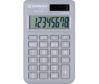 Pocket calculator DONAU TECH, 8-digit display, dimensions 97x60x10 mm, light gray