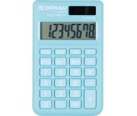 Pocket calculator DONAU TECH, 8-digit display, dimensions 97x60x10 mm, light blue